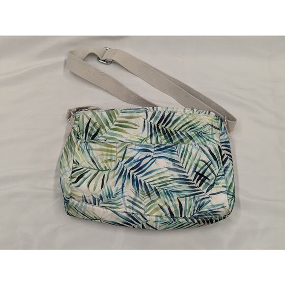 Kipling Angie Light Crossbody Bag Green Jungle Leaf Nylon Travel Bag - Picture 5 of 8